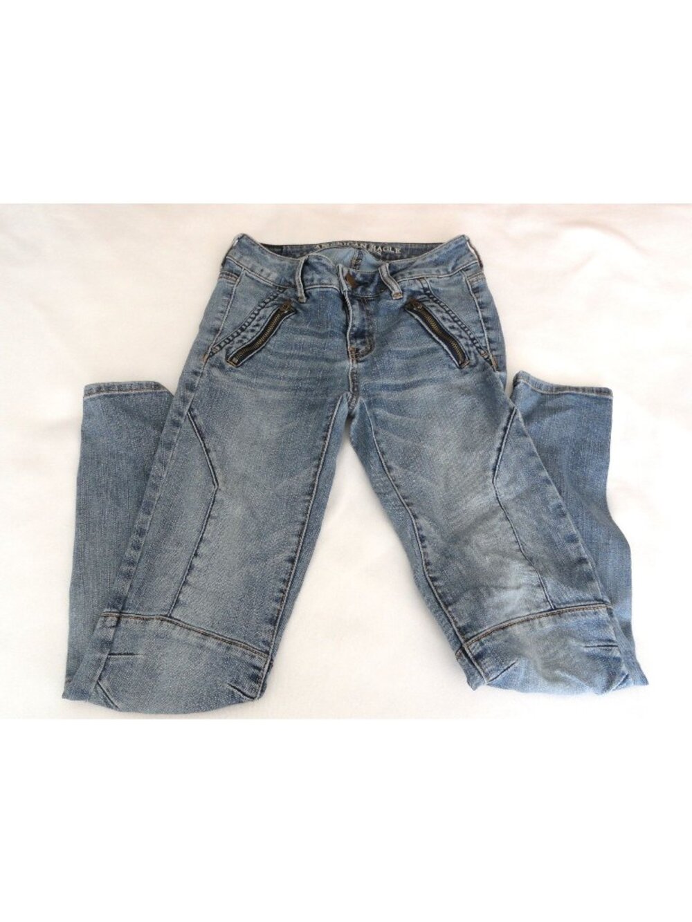 American Eagle Womens Super Stretch Jegging Ankle Jeans Size 0 Medium Wash